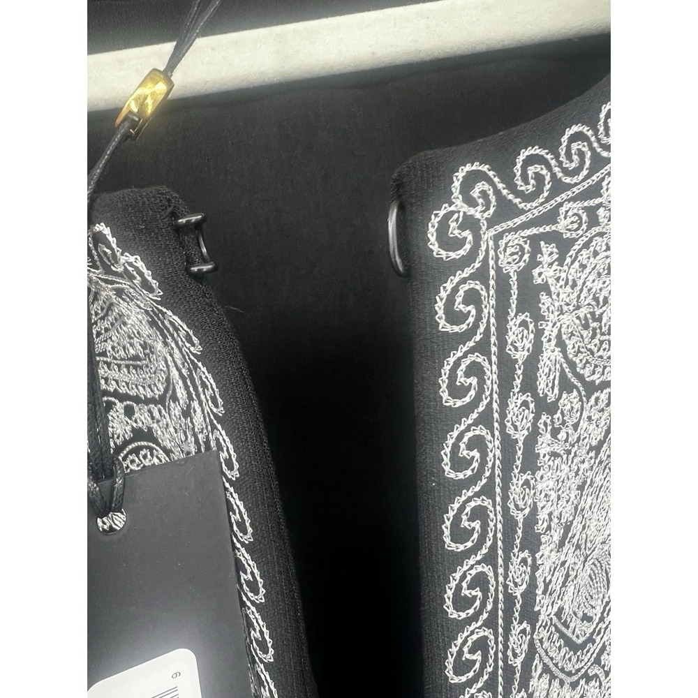 NWT Kobi Halperin Marta Coat Womens 2X Black Ivory Embroidered Paisley Topper - Picture 6 of 12